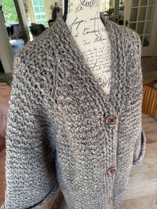 Lafayette 148 New York Chunky Knit Button-Front Cardigan sample piece - Picture 6 of 16